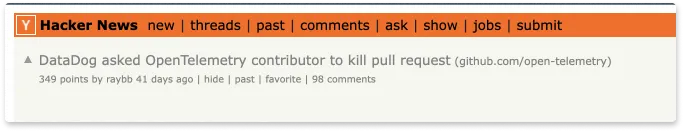 Hacker news OTel vs Datadog