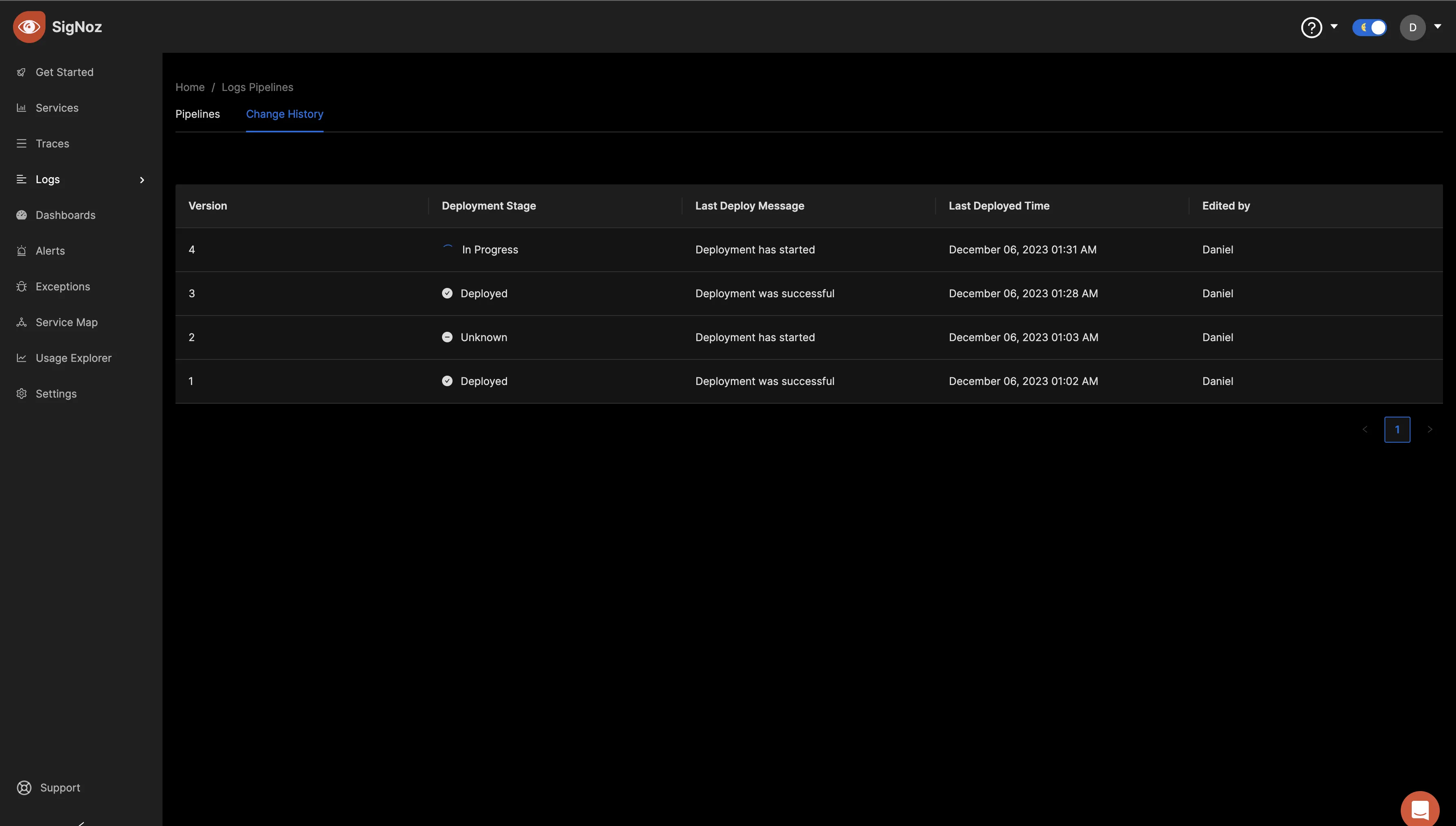 Pipeline deployment